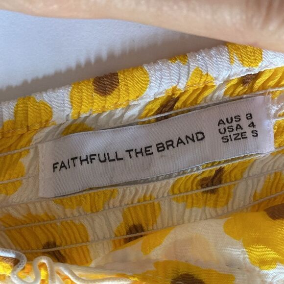 Faithfull the Brand Noemie Midi Dress Constance Floral Print Size Small - Picture 9 of 14